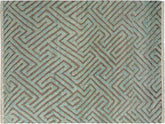 handmade Modern Moroccan Hi Gray Green Hand Knotted RECTANGLE 100% WOOL area rug 8x10